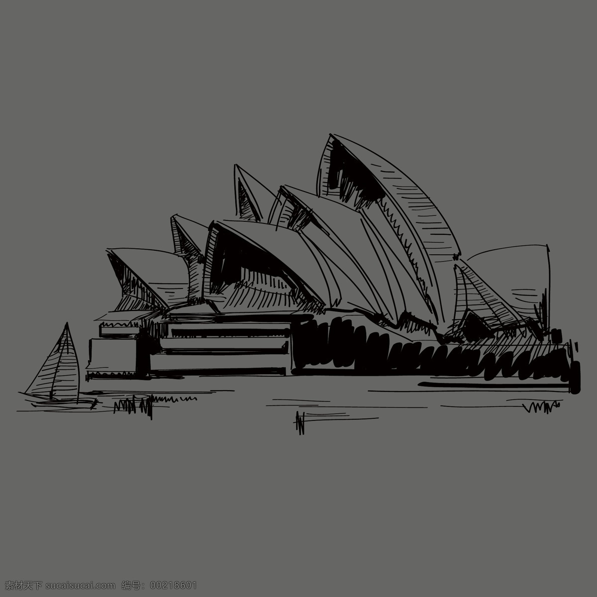 印花 矢量图 t恤图案 服装图案 建筑 欧式建筑 印花矢量图 悉尼大剧院 面料图库 服装设计 图案花型