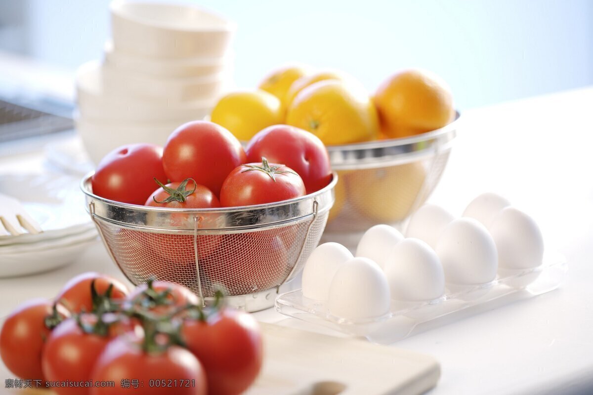 食 材 餐饮美食 厨房 番茄 鸡蛋 烹饪 食材 食物原料 蔬菜 西红柿 装饰素材 室内设计