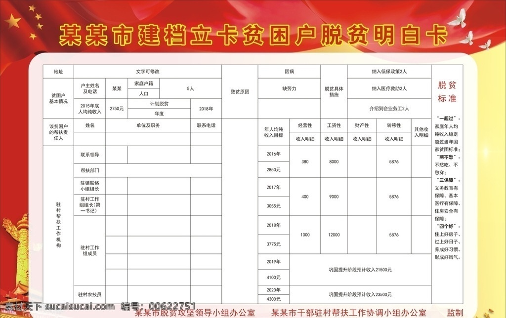 党的展板 展板 明白卡 党政明白卡 脱贫攻坚 国家电网 党 红底 表格 简洁展板 党政 分层