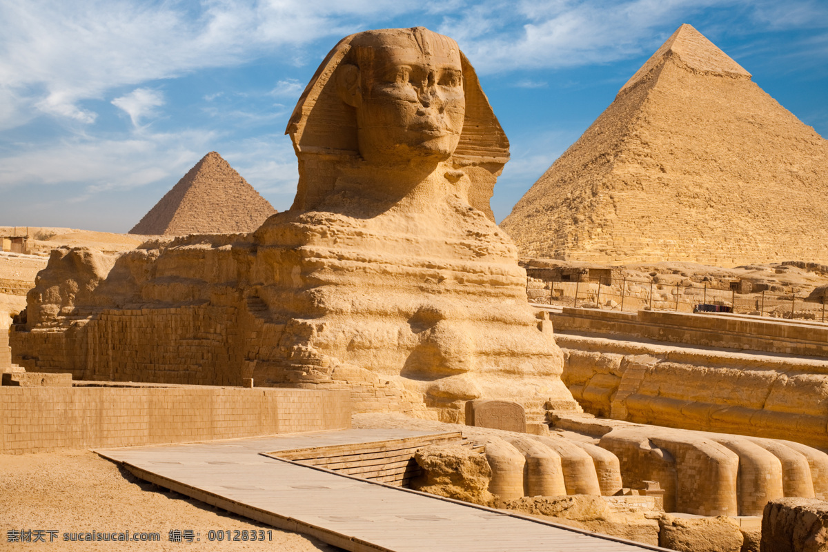 狮身人面像 金字塔 埃及旅游景点 美丽风景 文明古迹 美丽景色 埃及金字塔 风景图片