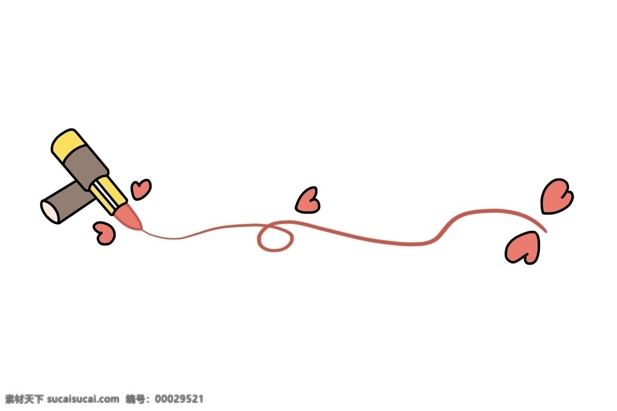 手绘 画笔 分割线 插画 红色的分割线 卡通插画 创意的分割线 好看的画笔 漂亮的分割线