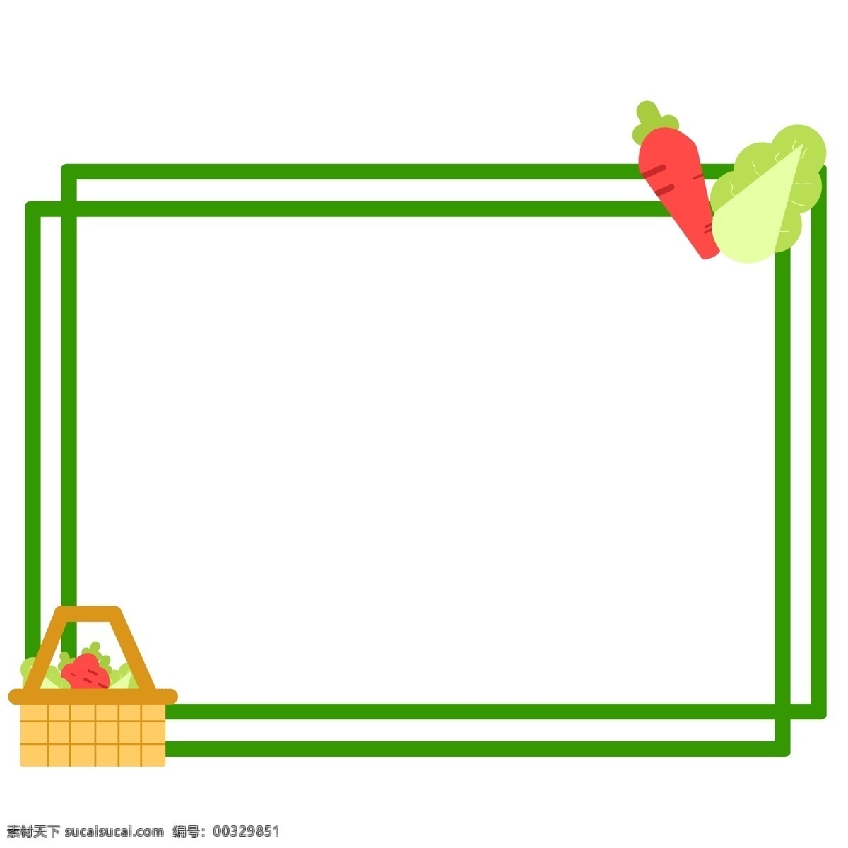 手绘 蔬菜 边框 插画 绿色的边框 新鲜的蔬菜 卡通插画 手绘边框插画 创意的边框 蔬菜的边框