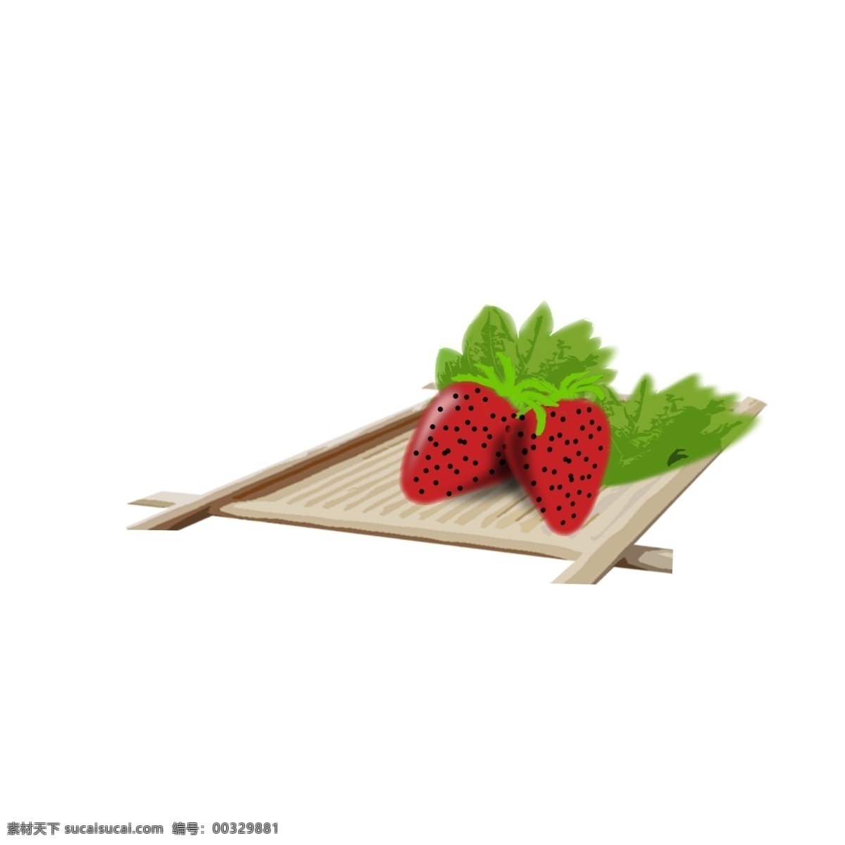 手绘 草莓 水果 手绘草莓 插画 食物 矢量 水粉 水彩