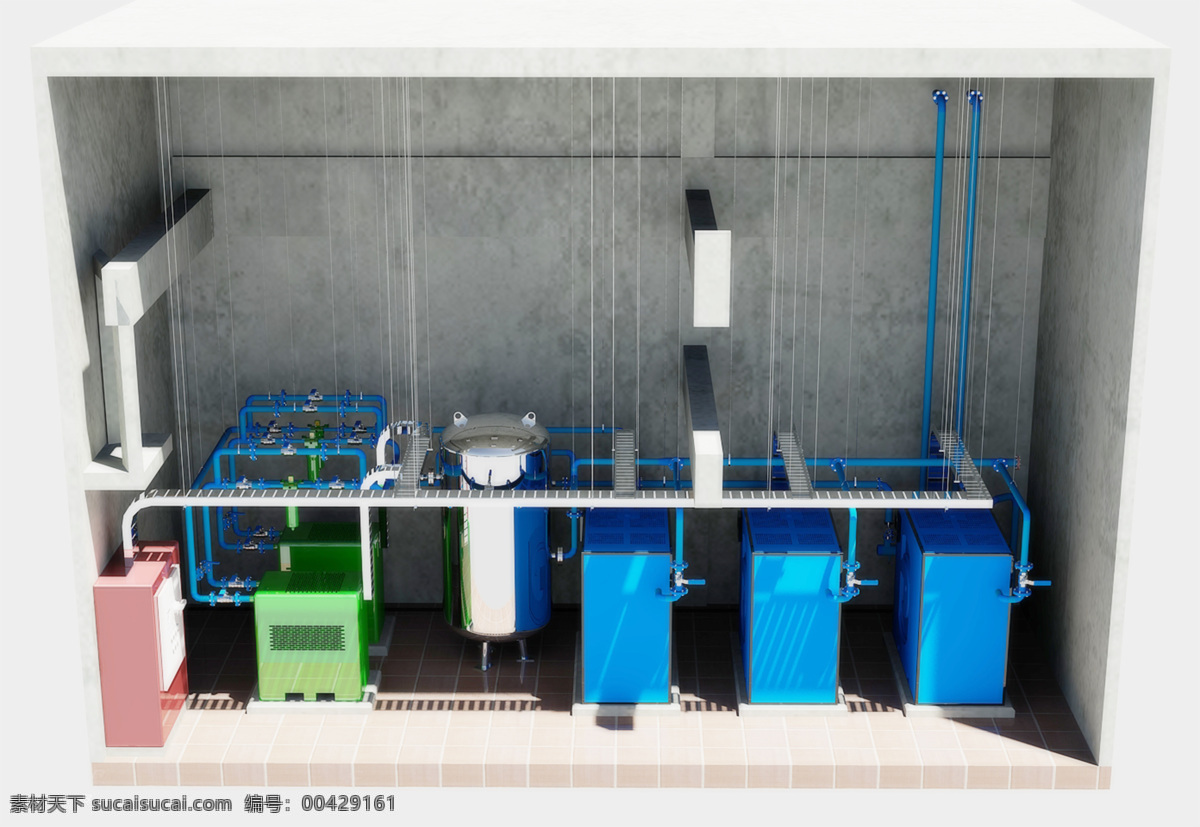 压缩空气 站 电气 工业设计 管道 cad素材 cad