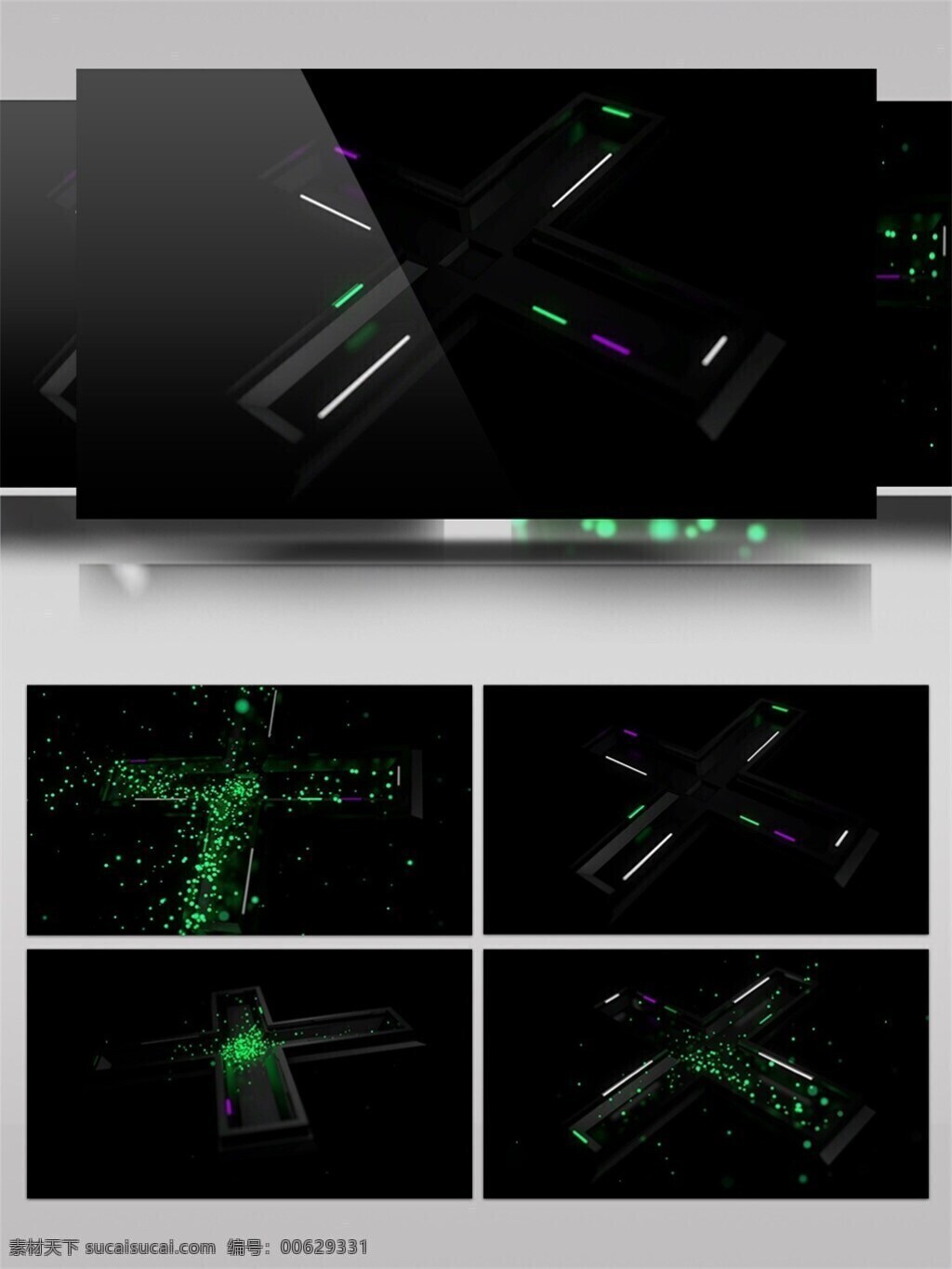 绿色 小球 粒子 洒落 视频 光效 3d 科技感 视频素材 动态视频素材