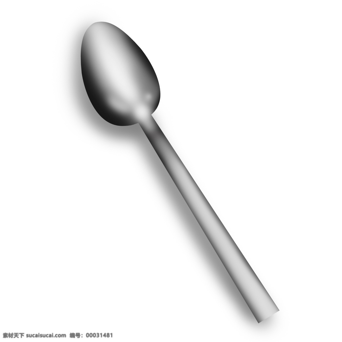 灰白色 椭圆形 水滴 状 勺子 银灰色 水滴形 可爱 精致 反光 立体质感 金属 曲线 工艺 工具 仿真