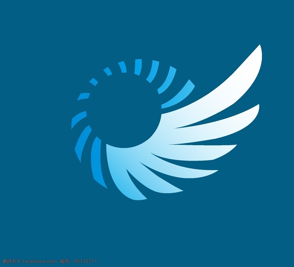 logo素材 翅膀ai 翅膀 logo 元素 蓝色