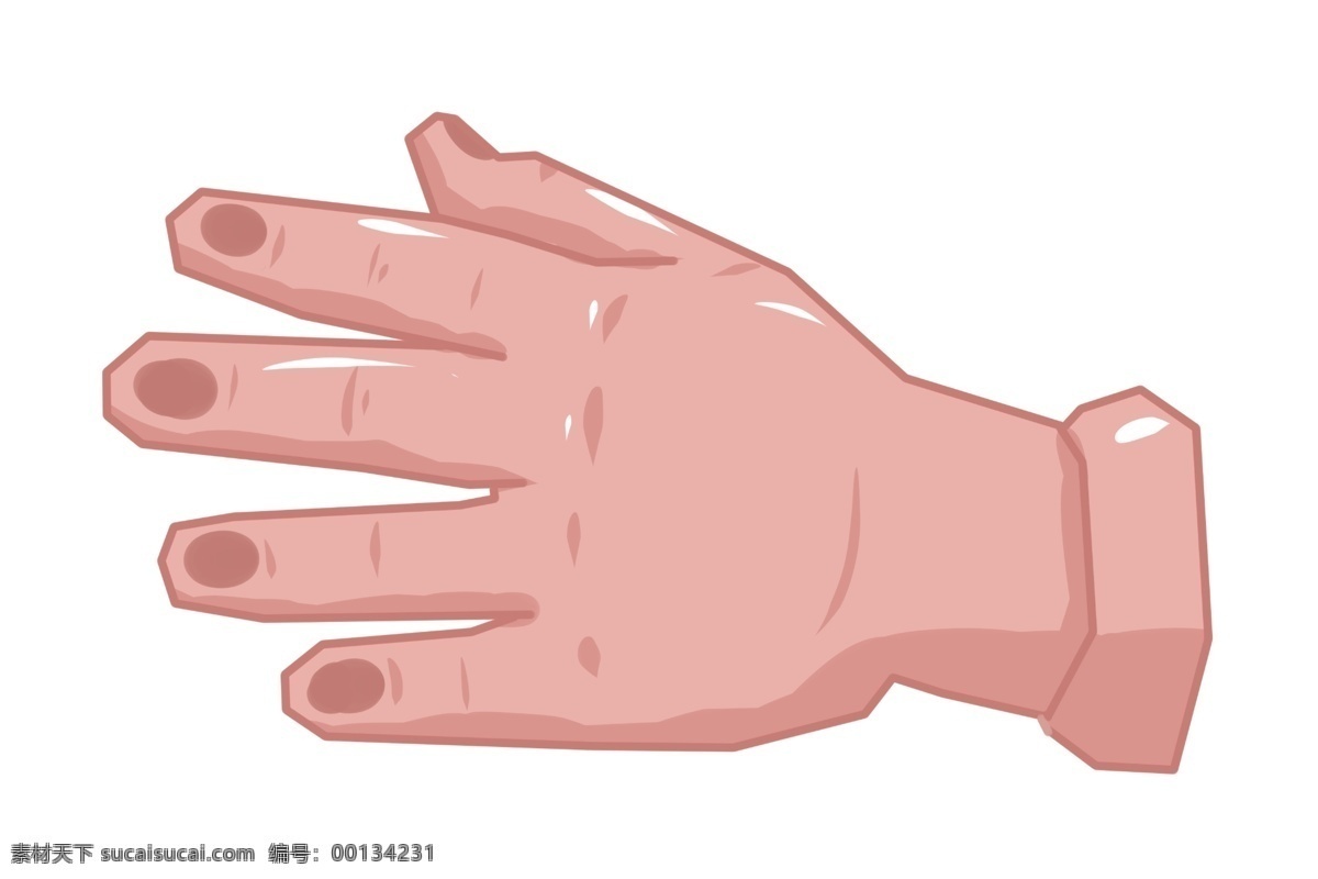 左手 手背 手势 插画 立体光泽的手 一只左手 创意手势插画 握手手势 伸出的一只手 张开 手掌