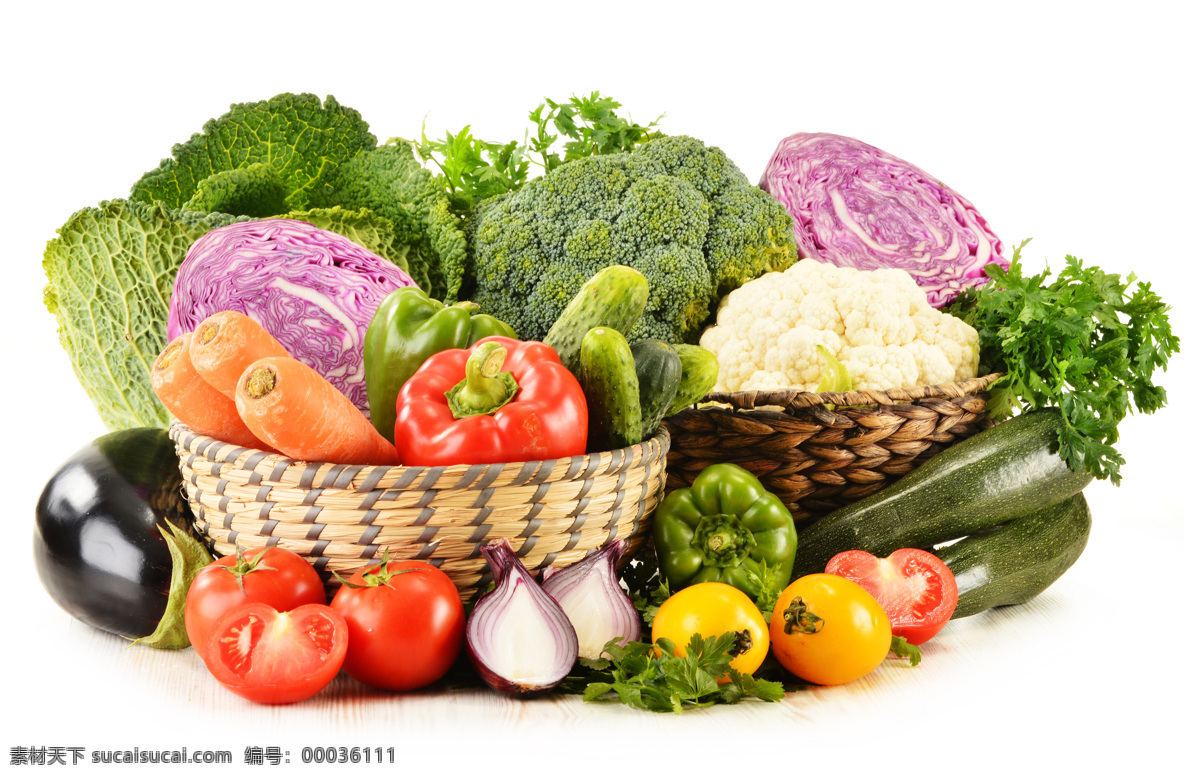 新鲜 蔬菜 竹框 辣椒 茄子 西红柿 菜花 蔬菜图片 餐饮美食