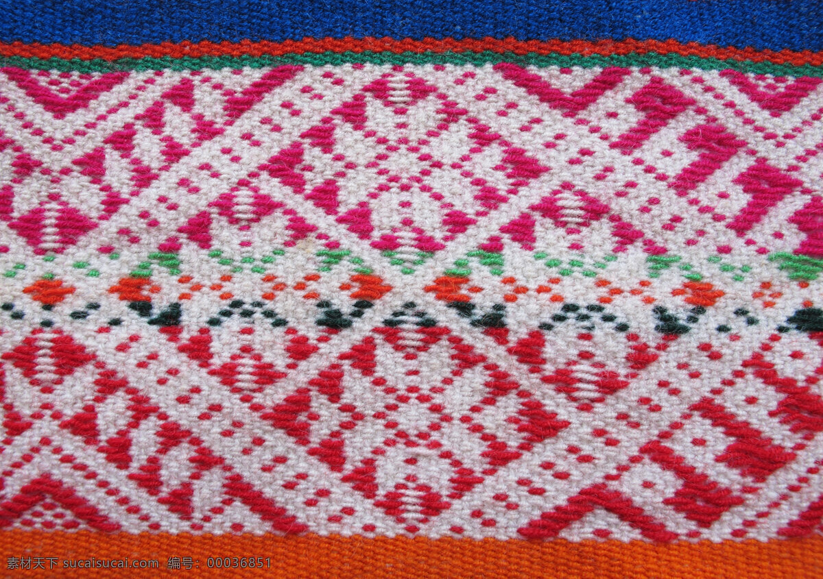 秘鲁 手工 羊毛 织物 粉色