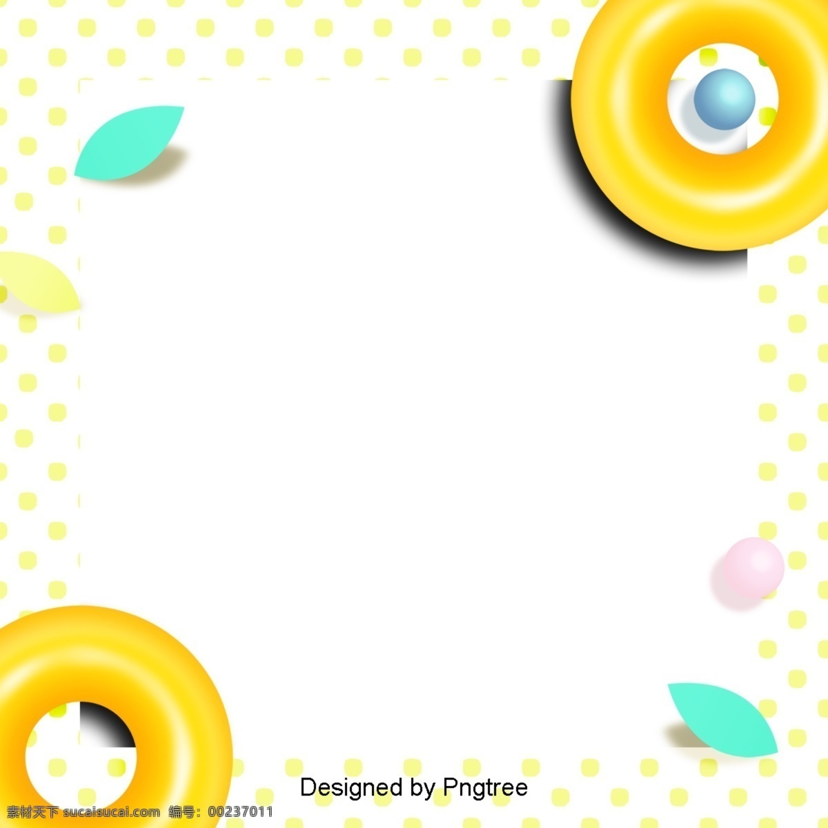 带 圆圈 创意 夏季 框架 边框 矢量 黄色 可爱