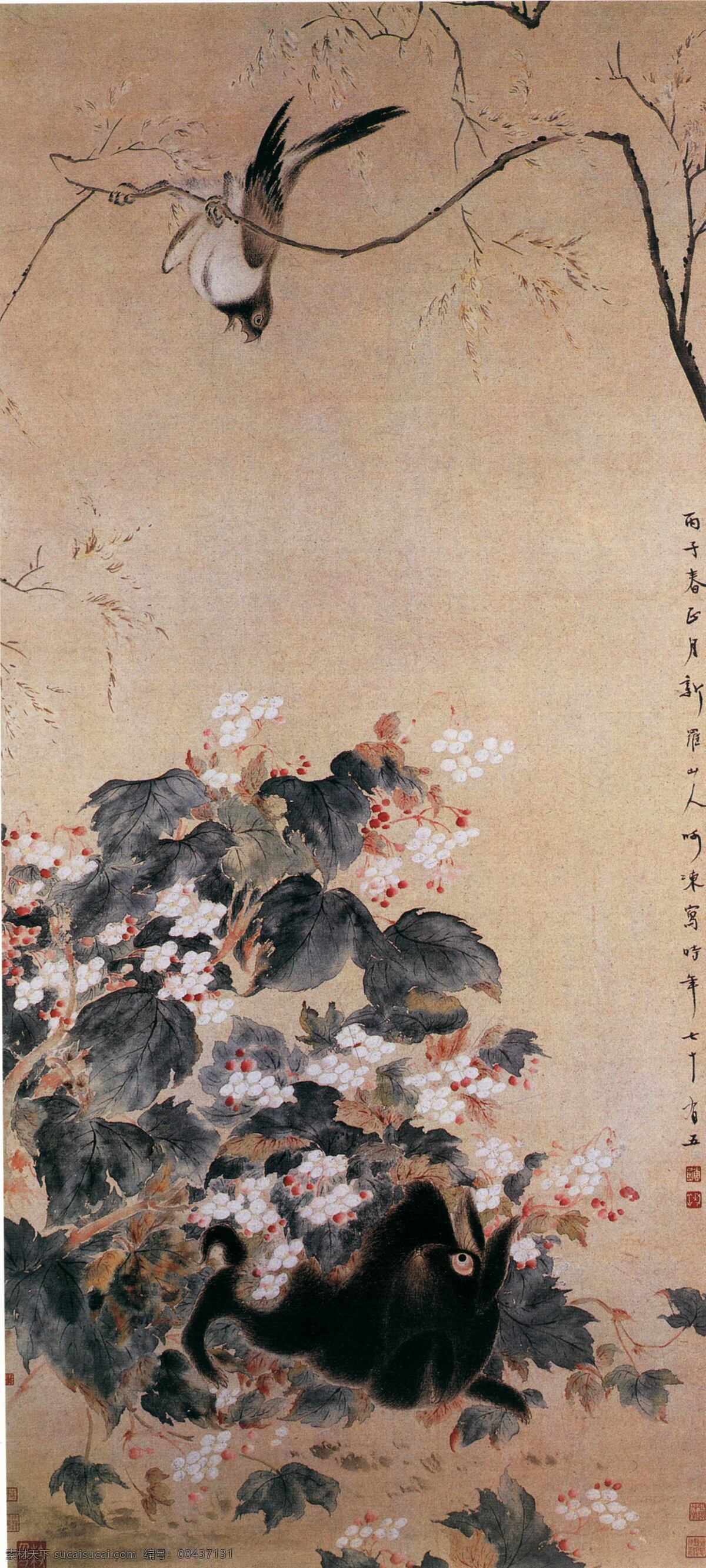 中国 花鸟 艺术 古典 古画 国画 绘画 水墨 中国画 中国花鸟艺术 中华传世国画 中国画艺术 装饰素材 室内装饰用图