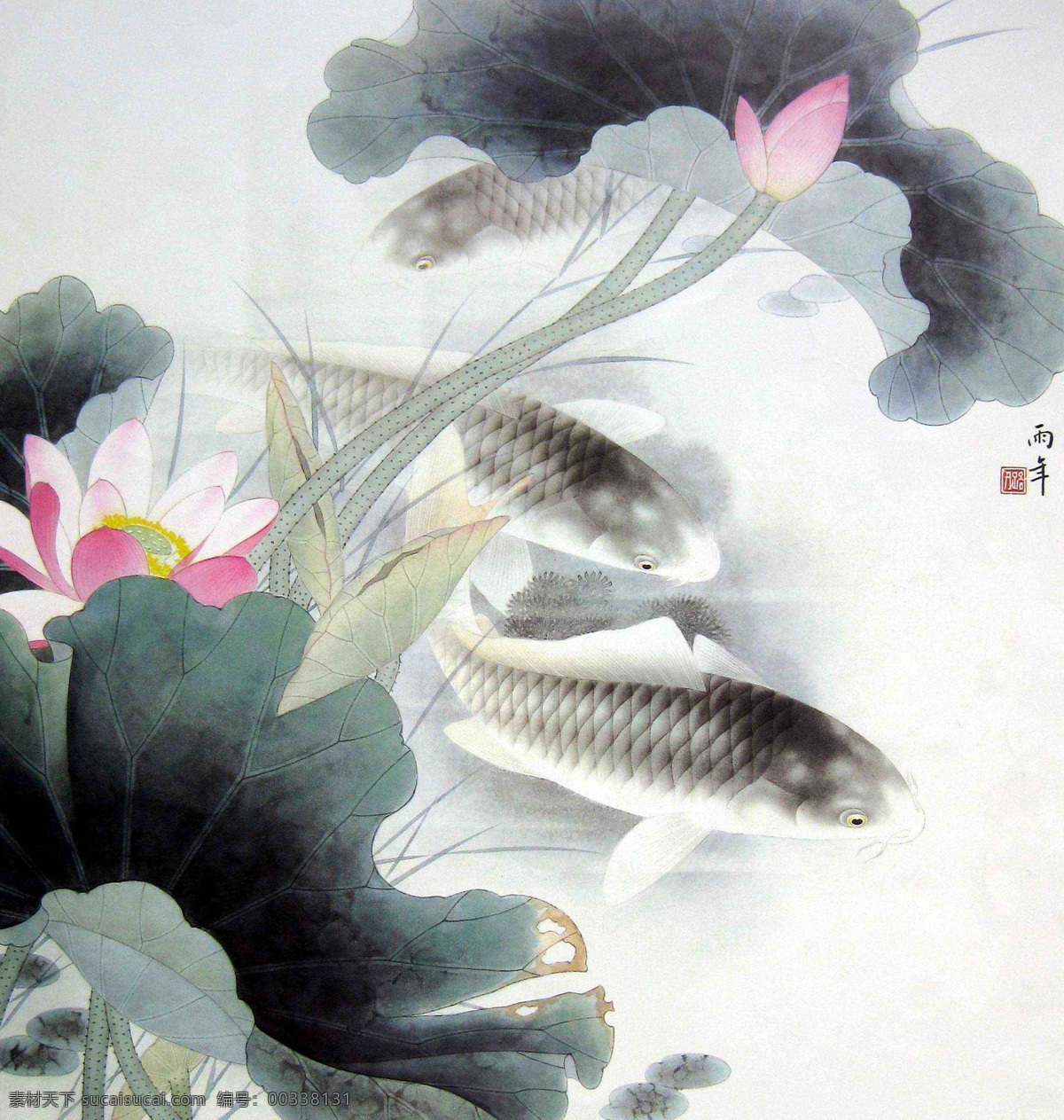 荷花免费下载 荷花 水墨画 墨画古典图片 古逸 古代化 家居装饰素材 无框画