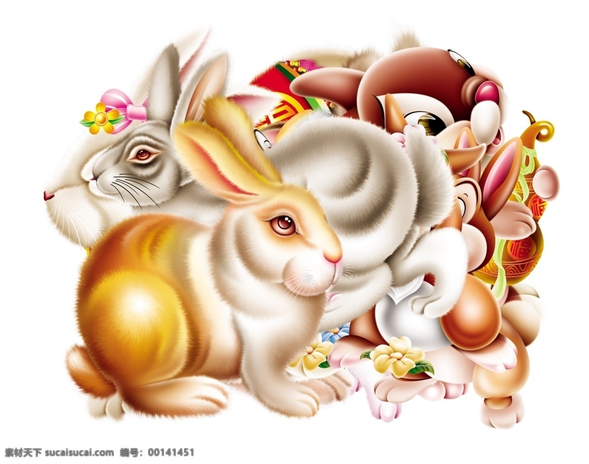 兔子 卡通 兔子卡通 兔子图片 兔子花 兔子笔刷 兔子美女 psd源文件