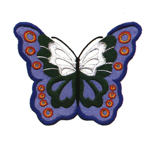 绣花 动物 昆虫 色彩 紫色 免费素材 面料图库 服装图案 白色