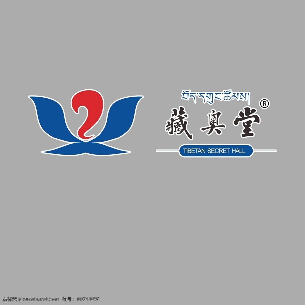 藏奥堂 logo 泡脚 浴足 背景墙