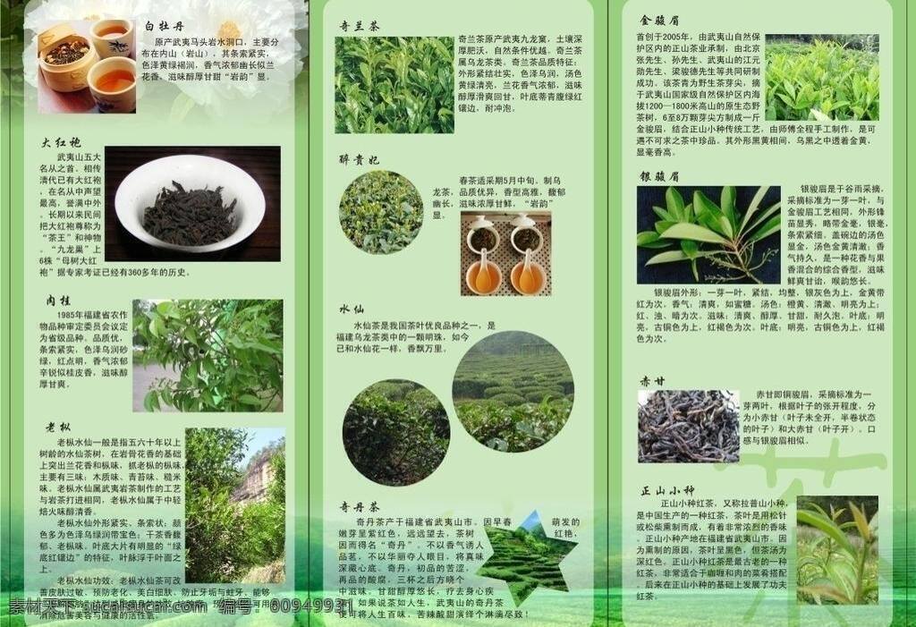 dm dm宣传单 茶叶 传单 绿色 三折页 树叶 简述 矢量 模板下载 茶叶的简述 psd源文件