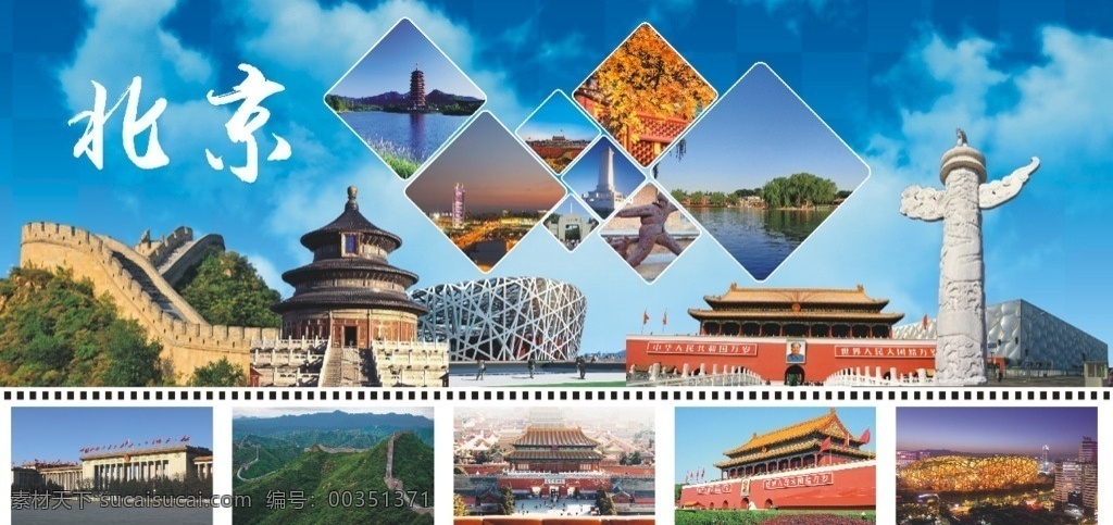 北京 北京旅游 相片展板 相片墙 北京风景 旅游展板 展板模板