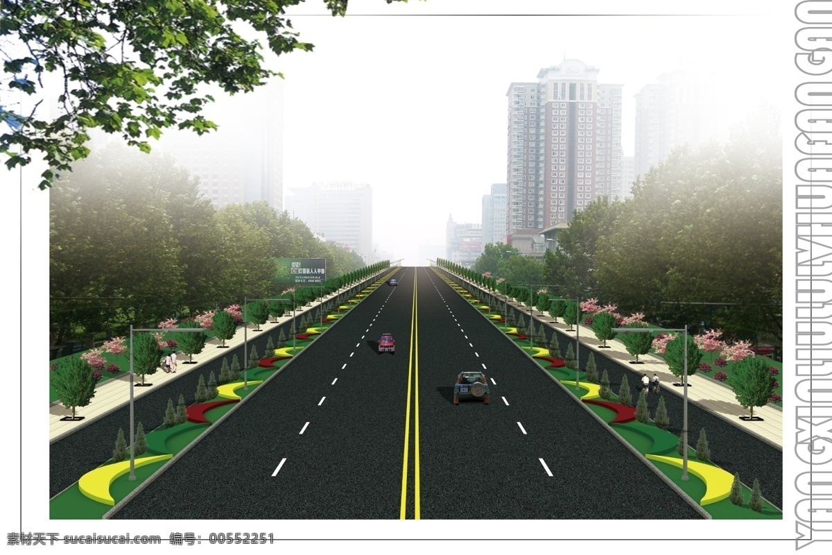 公路绿化 道路 其他模型 3d设计模型 源文件