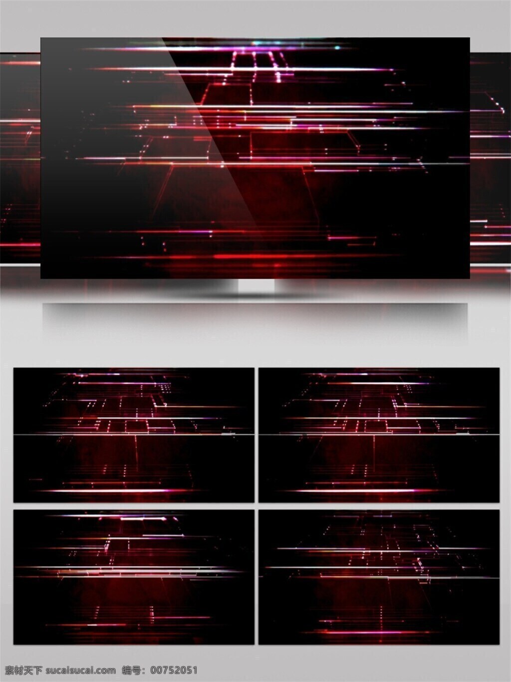 红色 光 感动 态 线条 高清 视频 vj线条 动态视频素材 光感粒子 视频素材 喜庆红色