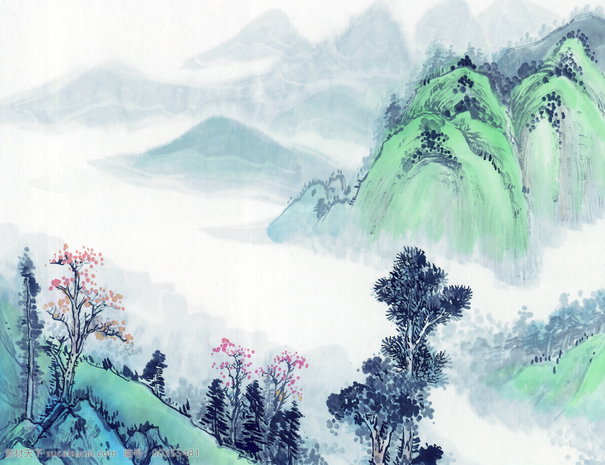 国画 寄情 山水 系列 山水画 风景画 传统文化 文化艺术