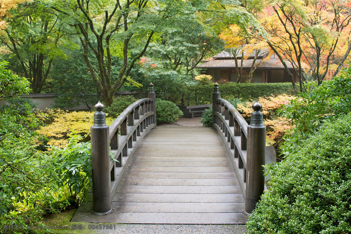 日本 公园 拱桥 风景 小桥风景 桥梁 美丽风景 美丽景色 美景 自然风光 其他风光 风景图片