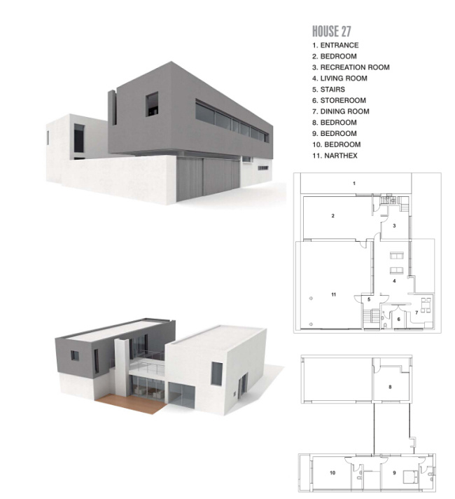 时尚 双色 别墅 建筑 模型 3d模型素材 建筑模型