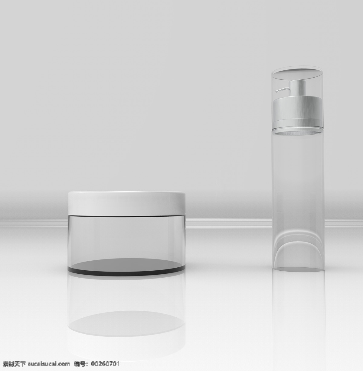 化妆品 空白 瓶子 玻璃 透明 分层