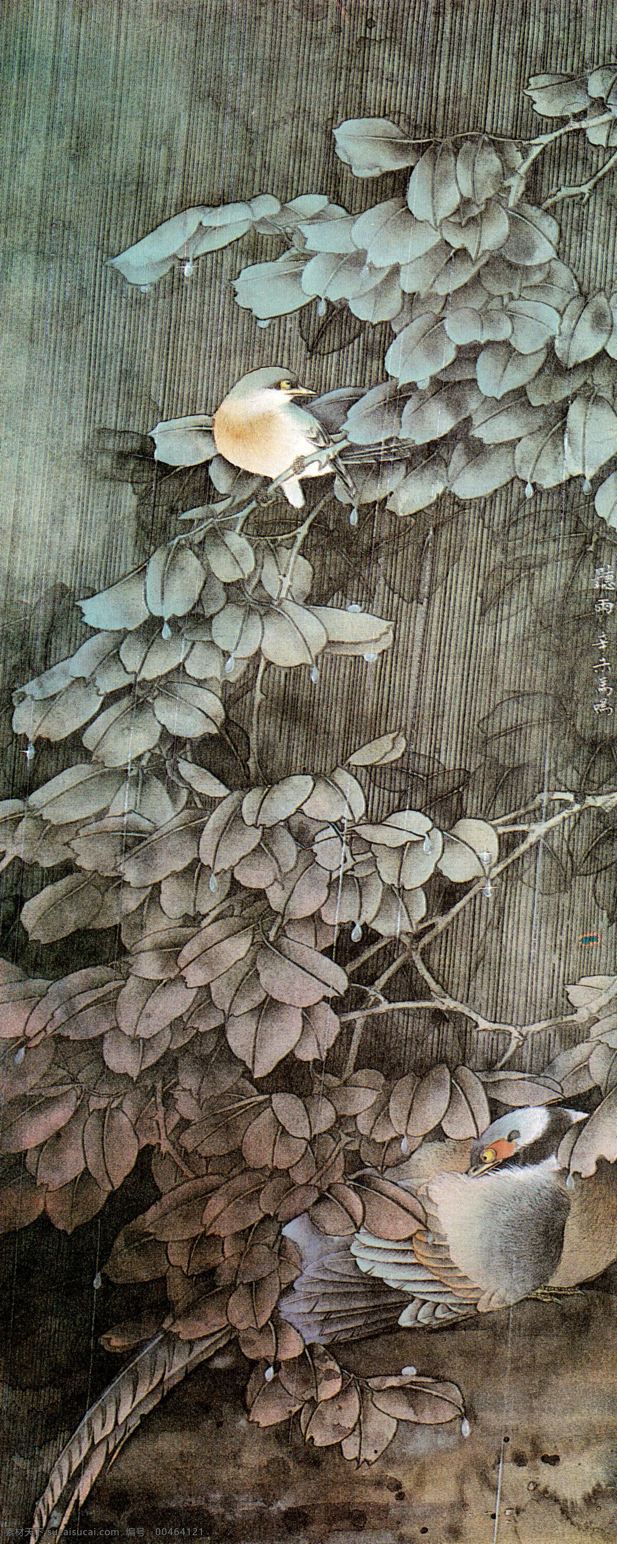 工笔花鸟 工笔画 国画 国画艺术 花鸟国画 花鸟画 画 绘画书法 麻雀 听雨设计素材 听雨模板下载 听雨 工笔重彩画 月季花 锦鸡 书法 印章 文化艺术 家居装饰素材 雕刻 图案