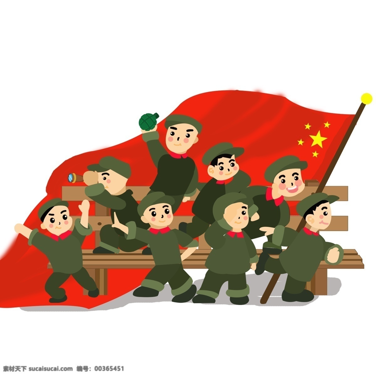 原创 建军节 创意 手绘建军节 中国军人 革命军人 打仗军人 手绘军人形象 卡通 手绘 节日 矢量红军 当兵的人 原创军人