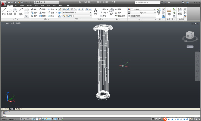 cad 线 框 圆柱 模型 建筑 三维 施工 柱 cad素材