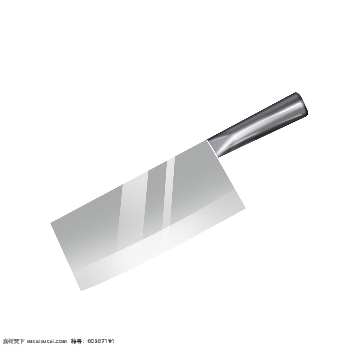 银灰色 家用 菜刀 透明 底 银色 灰色 插画 锋利 锋利的刀 插画插图 厨具