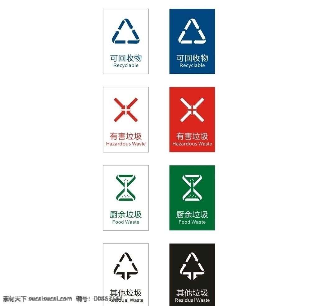 武汉 新 垃圾 分类 标识 垃圾分类 新标识 可回收物 有害垃圾 厨余垃圾 其他垃圾 标志图标 公共标识标志