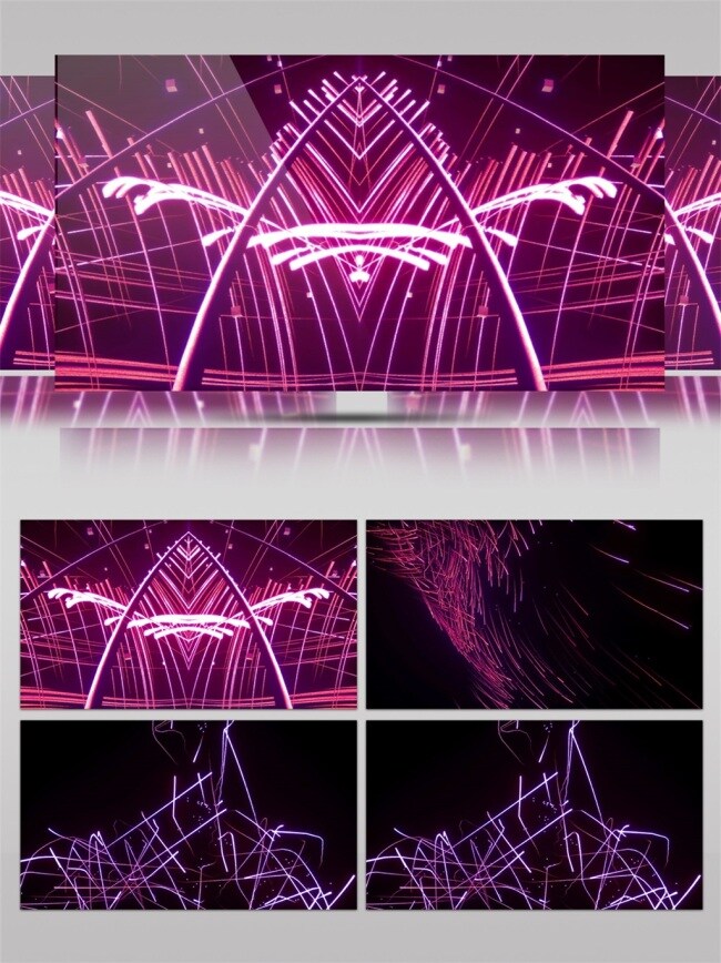 玫 红 激光 喷泉 高清 视频 3d视频素材 粉色 光束 酒吧舞台 特效视频素材 晚会舞台背景 舞台灯光