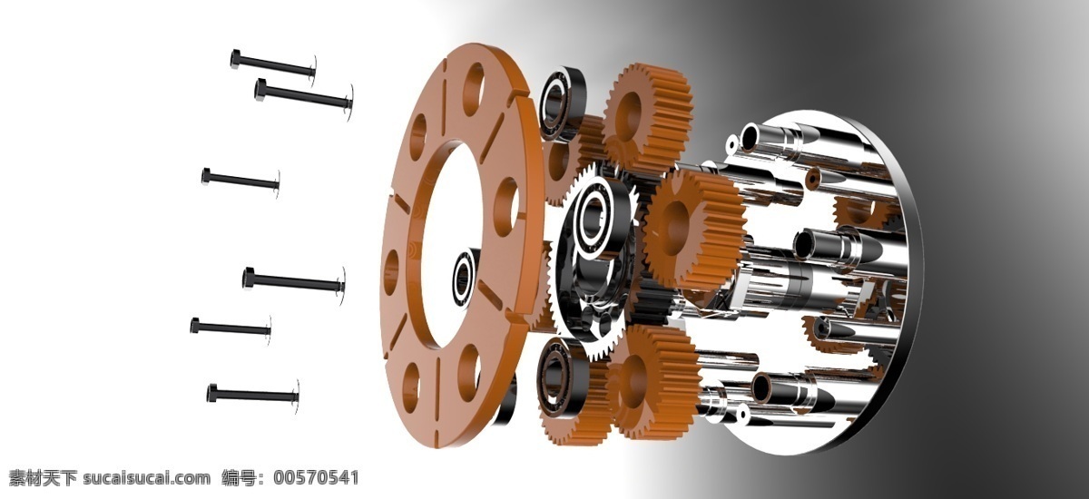 行星 齿轮箱 工具 机械设计 汽车 3d模型素材 其他3d模型
