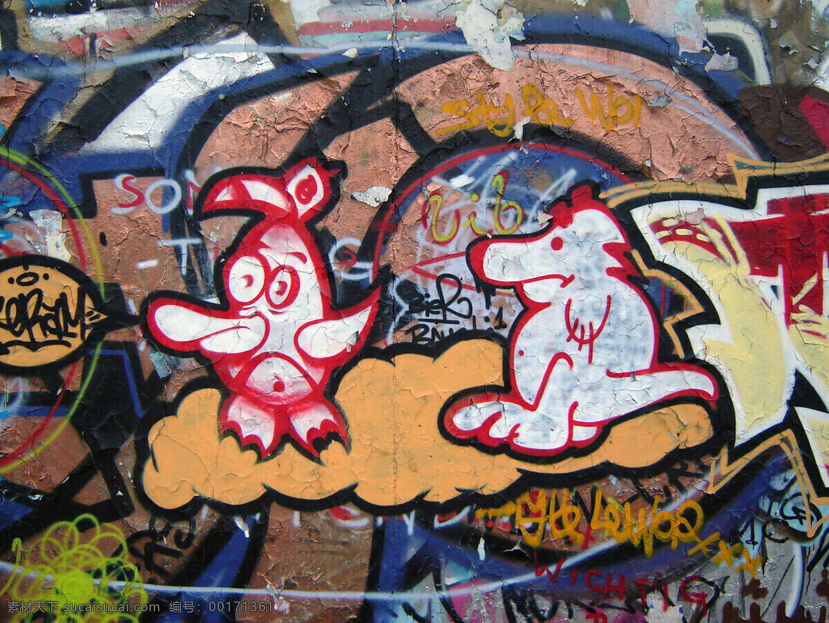 卡通 动物 涂鸦 漫画 动物插画 涂鸦漫画 涂鸦艺术 街头文化 墙壁涂鸦 其他艺术 文化艺术