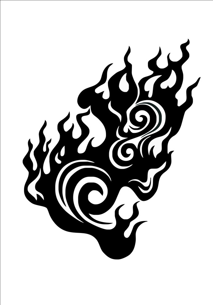 纹身图案火焰 纹身 火焰 logo 墙花 臂花 底纹边框 背景底纹