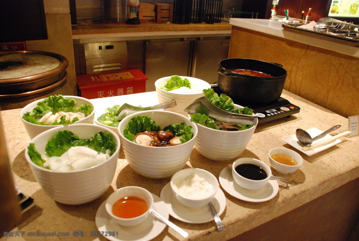 火锅吧台 美食 火锅 材料 吧台 西餐美食 餐饮美食