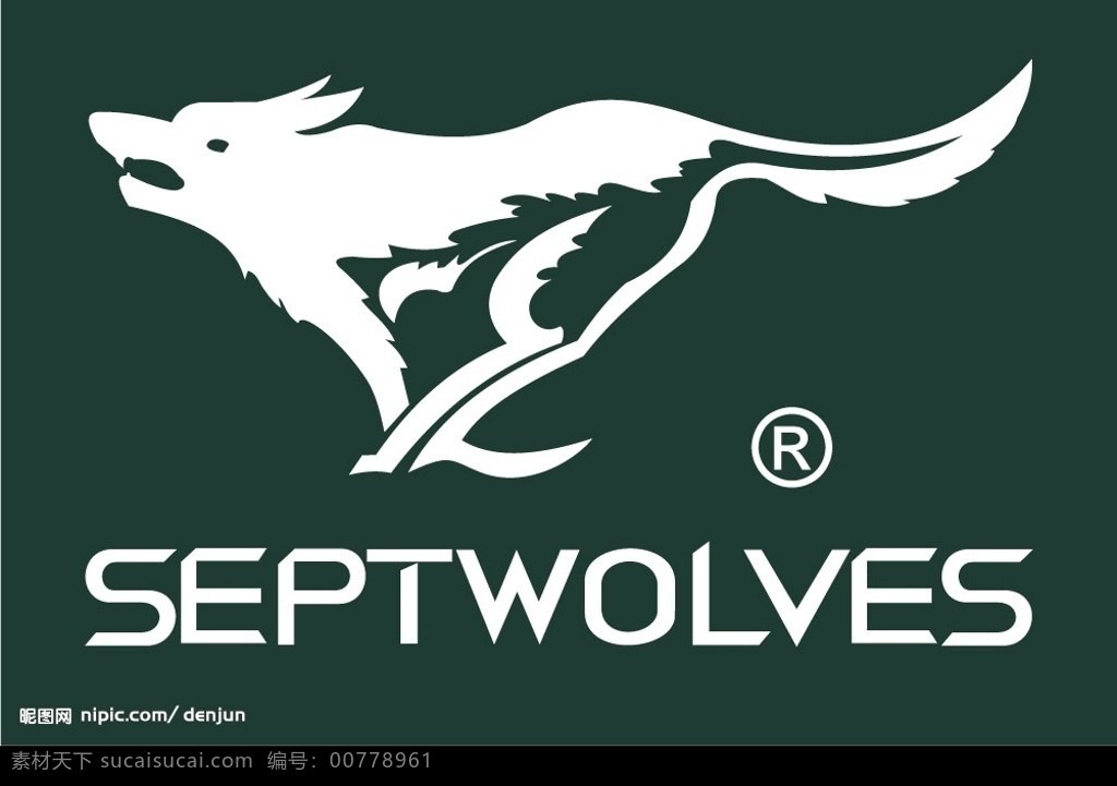 七匹狼标志 标识标志图标 企业 logo 标志 矢量图库