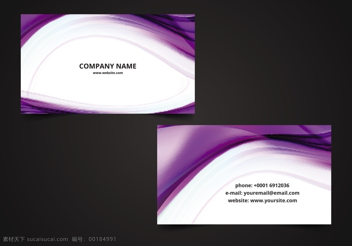 免费 矢量 波浪 名片 背景 摘要卡业务 拜访 办公室 模板 表示 企业 公司 现代的身份 接触 丰富多彩 紫色 有光泽 紫色的摘要 摘要紫色 房地产 名片设计 电脑名片设计