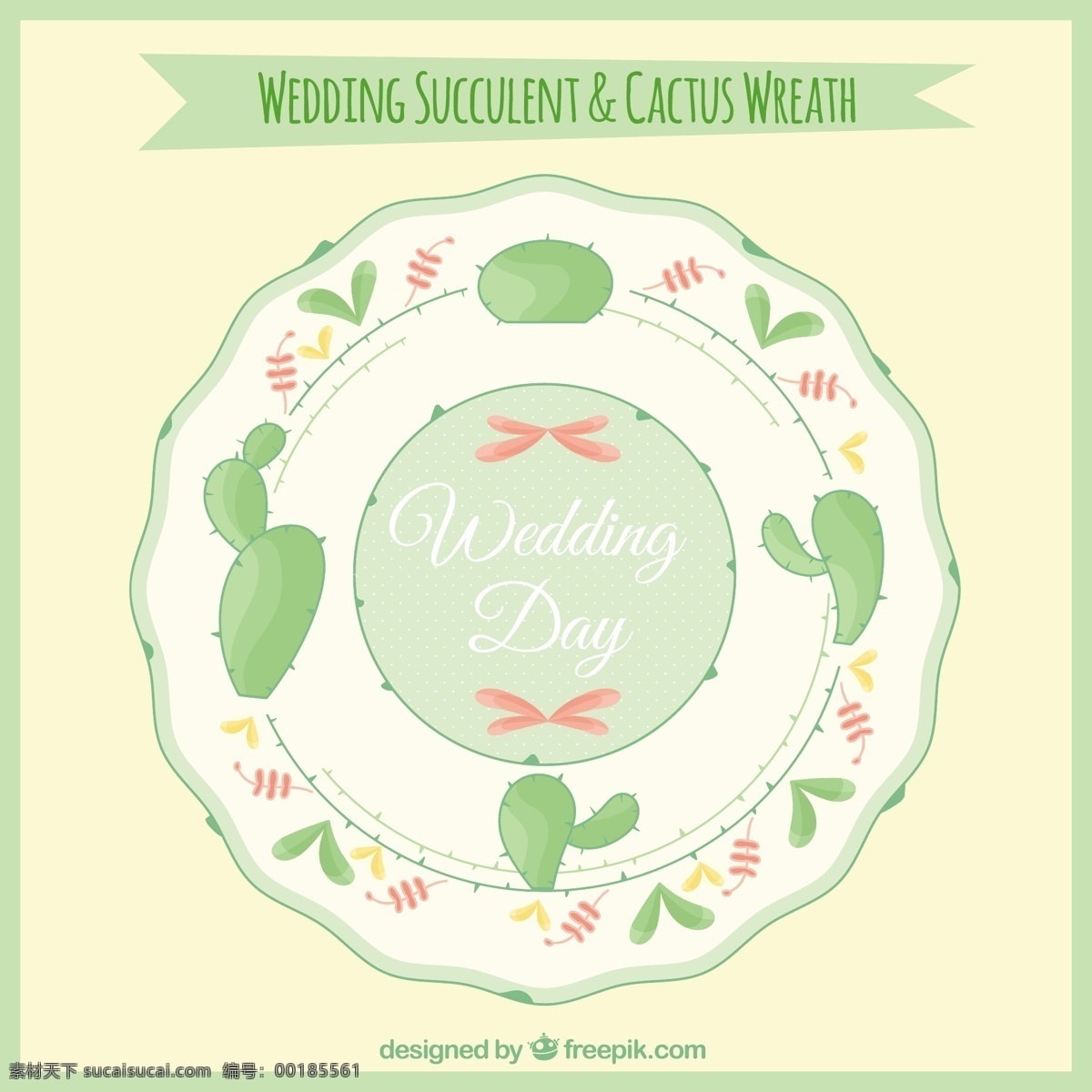 婚礼 仙人掌 花环 平面设计 花 派对 邀请 花卉 爱情 婚礼邀请 自然 绿色 叶 平 庆典 情侣 植物 墨西哥 热带 装饰 白色