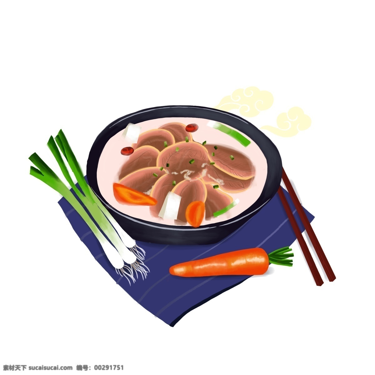 冬至 暖身 羊肉 汤 手绘 冬季 羊肉汤 碗 中国风