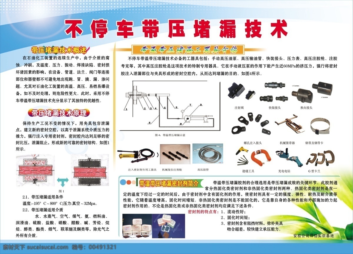 广告设计模板 企业展板 企业 展板 模板下载 源文件 展板模板 带 压 堵漏 技术 概述 原理 ps分层图 其他展板设计