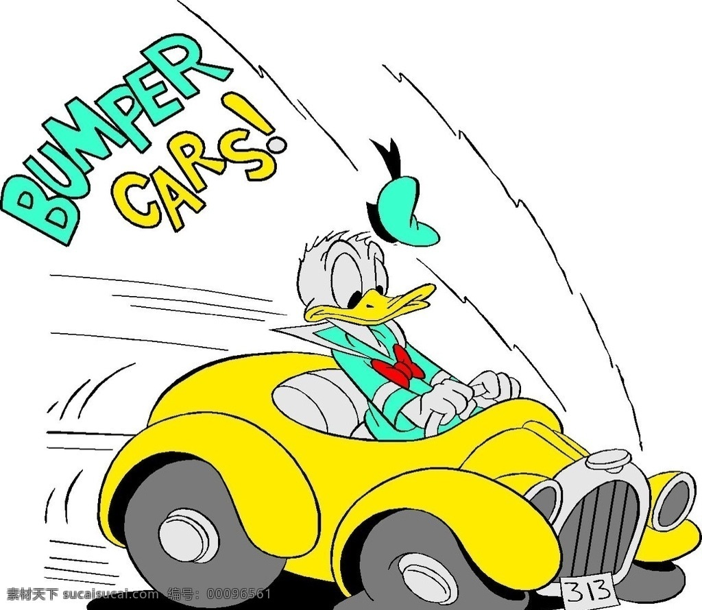 唐老鸭 唐老鸭开车 卡通 鸭子 迪士尼 动漫动画