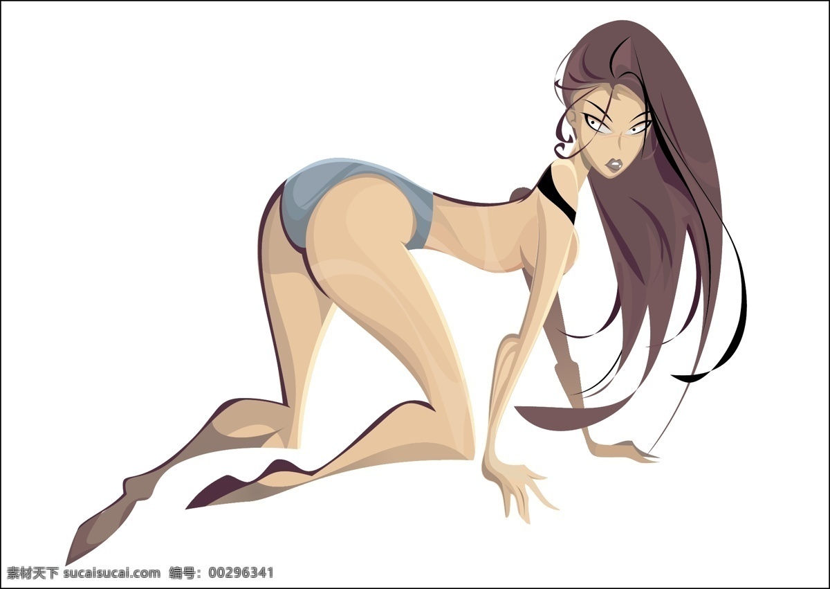ai格式 妇女女性 卡通人物 女人 矢量人物 矢量图库 另类 人物 插画 矢量 模板下载 另类人物插画 美女 矢量图 插画集