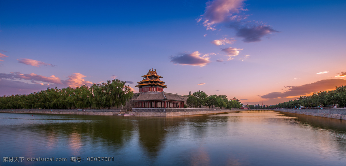 中国北京 百年传统 历史文化 紫禁城 故宫 旅游 风景如画 风光 皇宫 皇城 明清 自然 日落 晚霞 夕阳红 湖水 景点 晚霞紫禁城 旅游摄影 国内旅游