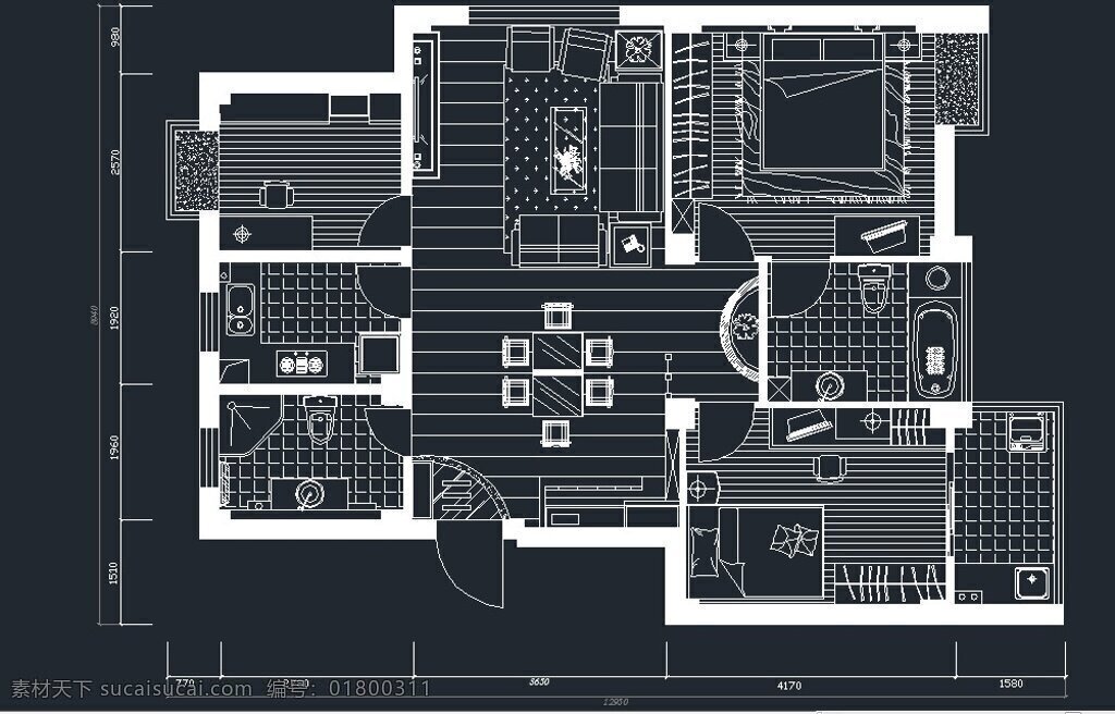 家装 总 平面图 cad 2004 版本 环境设计 室内设计 源文件 dwg cad素材 室内图纸