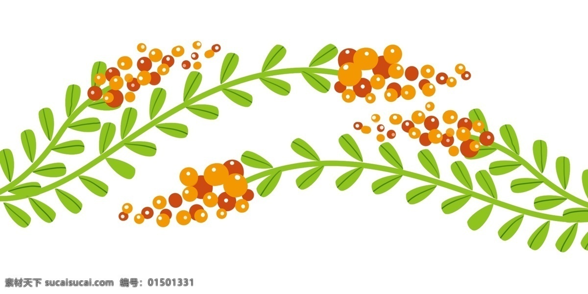小 清新 树枝 分割线 小清新树枝 绿色的树枝 树枝分割线 植物分割线 果实分割线 分割线装饰
