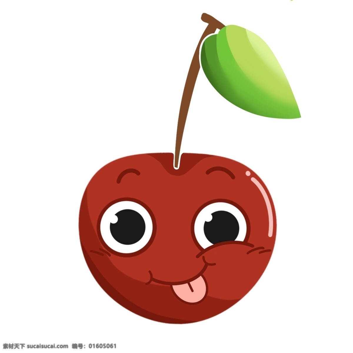 樱桃 红色 植物 可爱 叶子 种植 生长 绿色食品 维生素 卡通 装饰画 装饰 大自然 培育 甜 圆形 绿色 清新 味道 水果