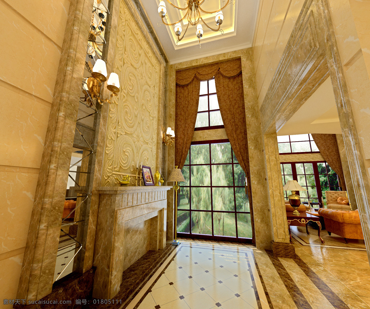 客厅 地毯 吊顶 环境设计 欧式 室内设计 仿古墙 家居装饰素材